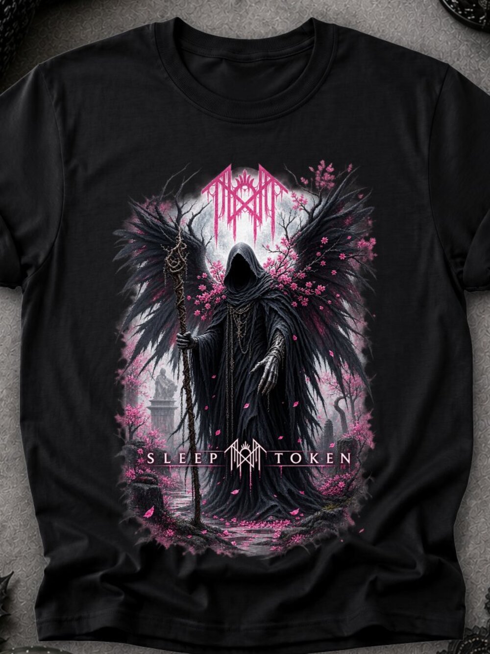 Sleep Token TShirt Graphic Band Tee Adult Unisex Reaper Angel Rock Metal Music